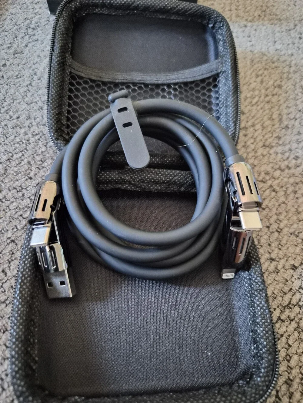 4in1 Type C, USB, Lighting 240w 4ft Charging Cable NEW